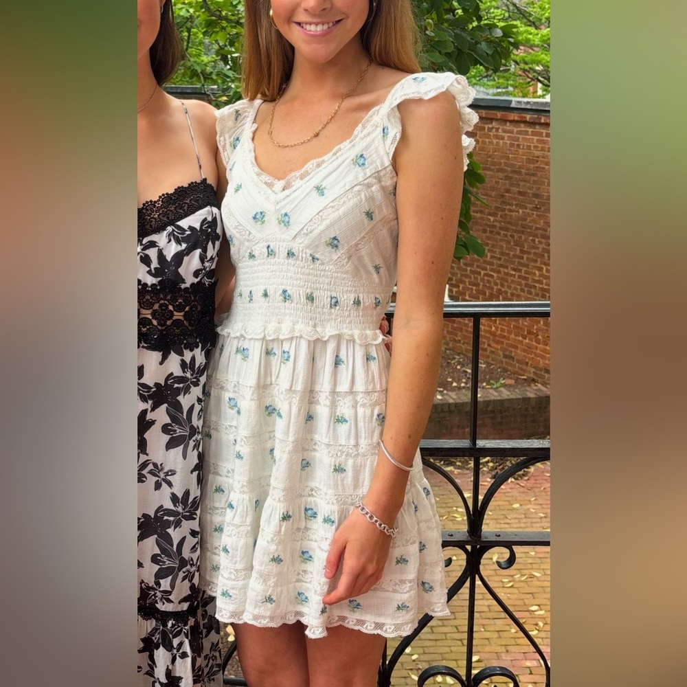 Love shack fancy Finny dress, blue floral.